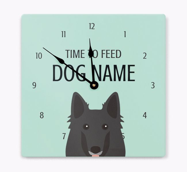 Time To Feed: Personalized {breedFullName} Wall Clock